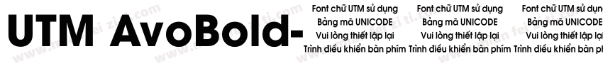UTM AvoBold字体转换